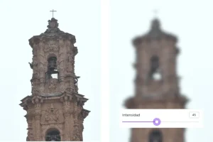 herramienta de desenfoque en canva