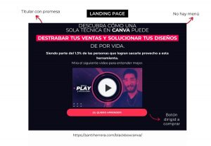 ejemplo de landing page