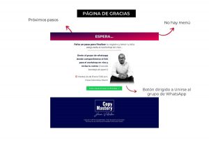 ejemplo página de gracias