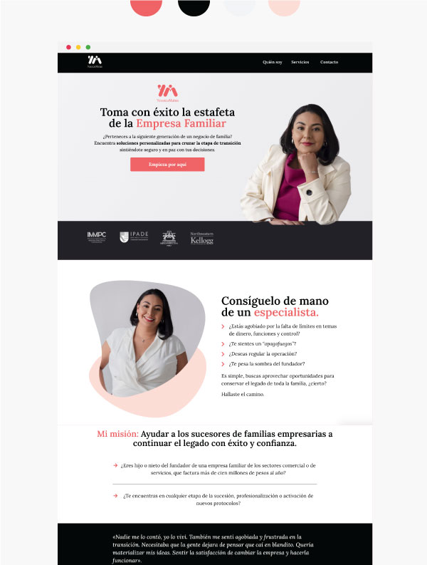 Portafolio Yessica Matus diseño web página web servicio